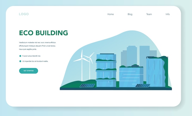 Ecology web banner or landing page