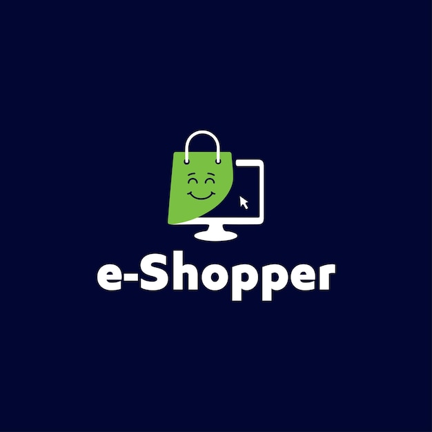 eCommerce logo template design Online Shopping logo