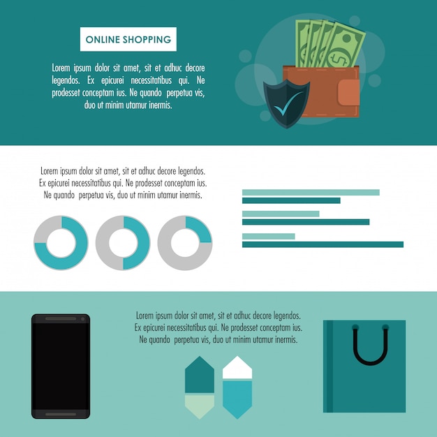 Ecommerce and online shopping infographic 