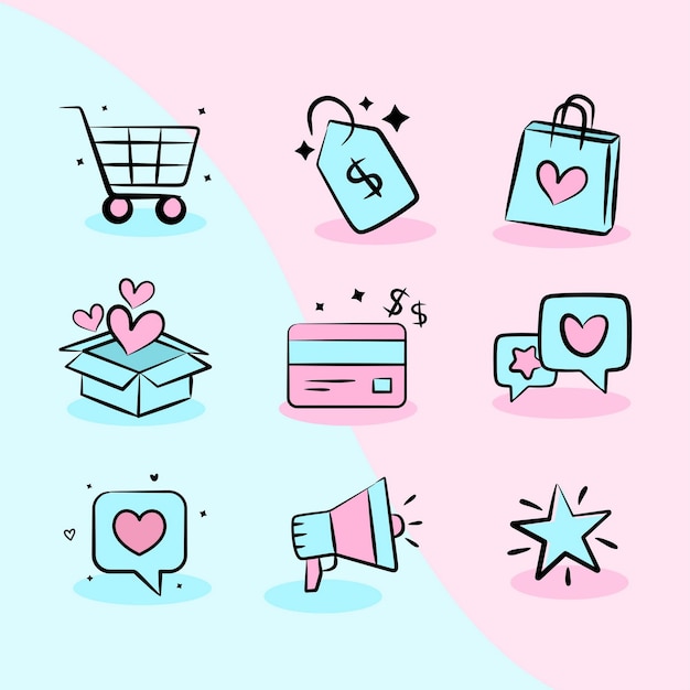 Ecommerce purchase icons