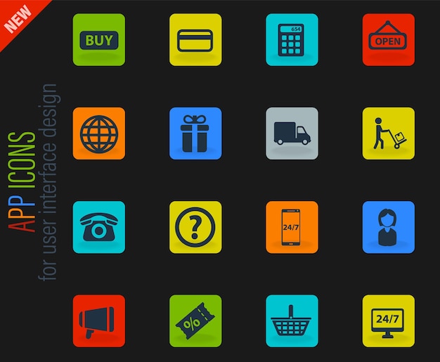 Ecommerce simply icons