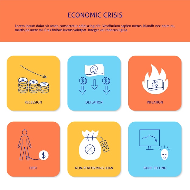 Economic and financial crisis poster