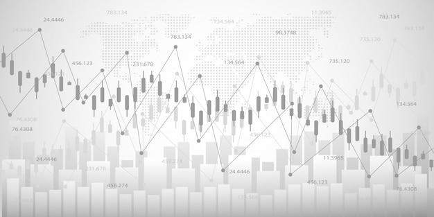 Economic graph with diagrams on the stock market