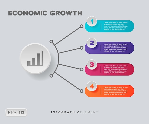 Economic Growth Infographic Element