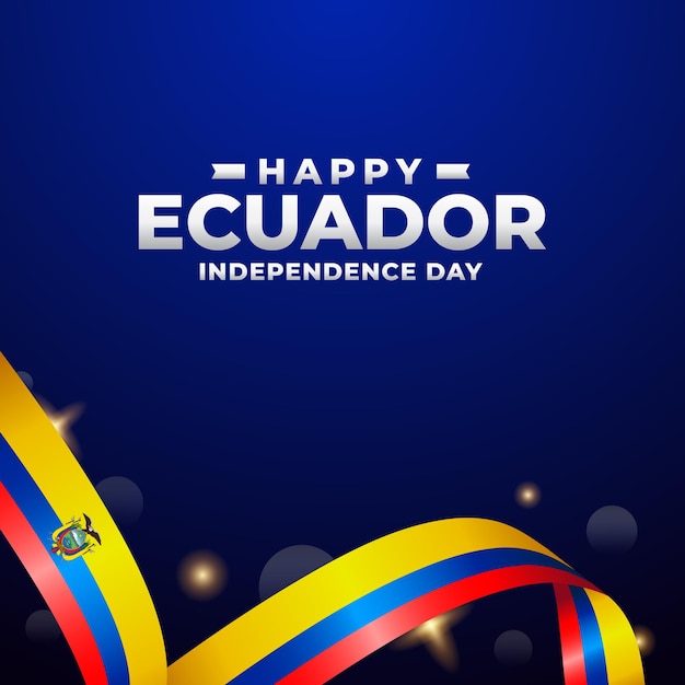 Vector ecuador independence day design illustration collection