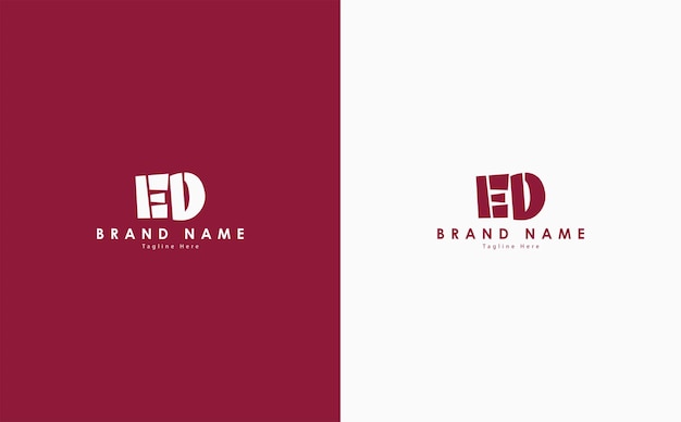 Vector ed letters vector logo design