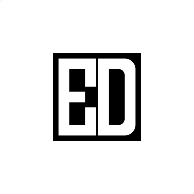 Vector ed modern letter combination logo minimalistic design