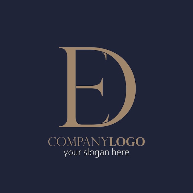 ED monogram elegant logo