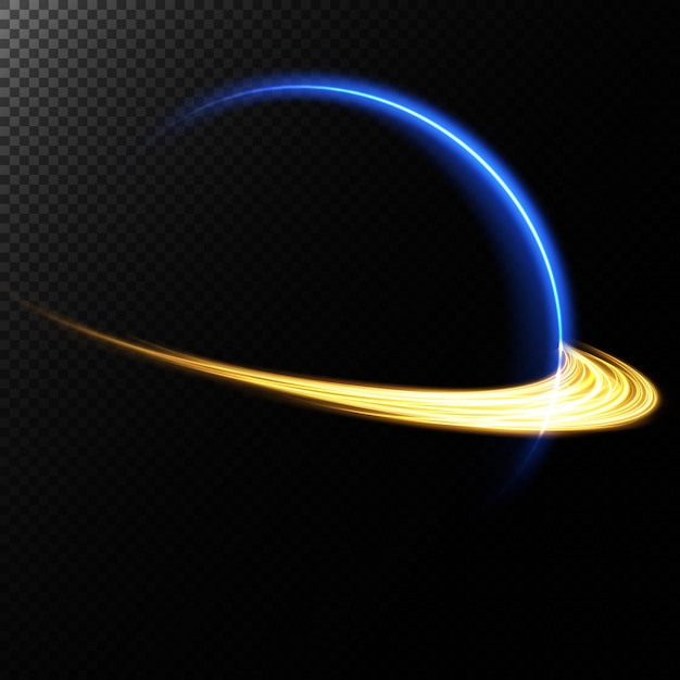 The edge of a solar eclipse on a black background blue Blue eclipse for product advertising natural