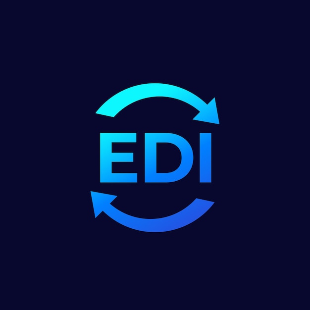 EDI Electronic Data Interchange vector icon