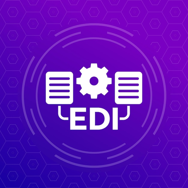 EDI icon Electronic Data Interchange vector design