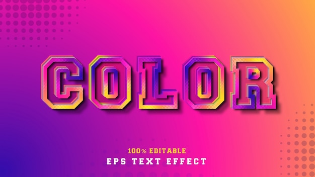 ediatable colourful gradient text effect