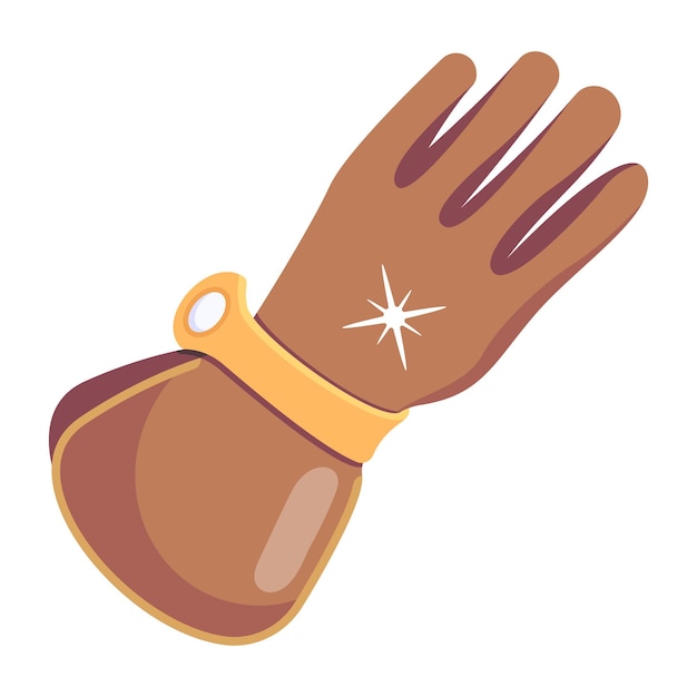 An editable 2d icon of cowboy gloves