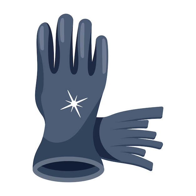 An editable 2d icon of cowboy gloves