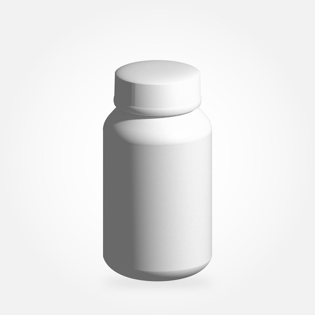 Editable 3D pill bottle mockup