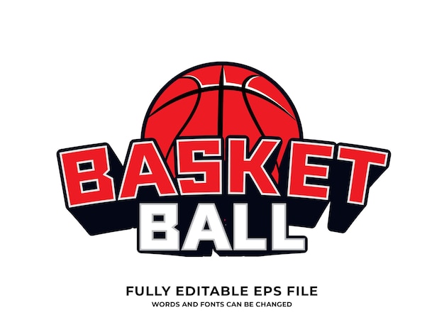 Editable 3d style basketball text effect