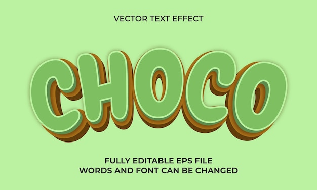 Editable 3D Text Effect Style Vector