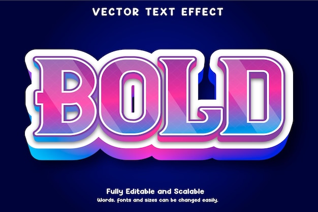 Editable 3d Text Effect. Vector illustration template.