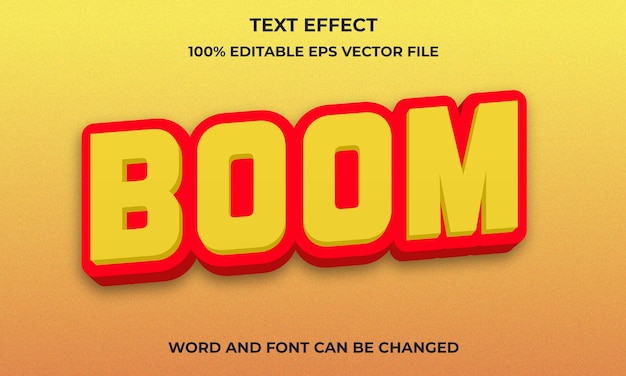 Editable 3D Text Effect With Boom Concept