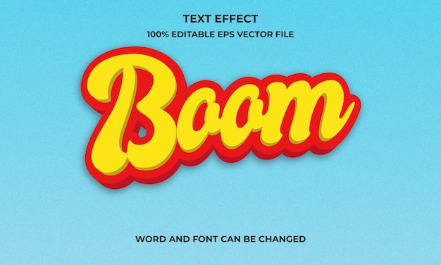 Editable 3D Text Effect With Boom Concept