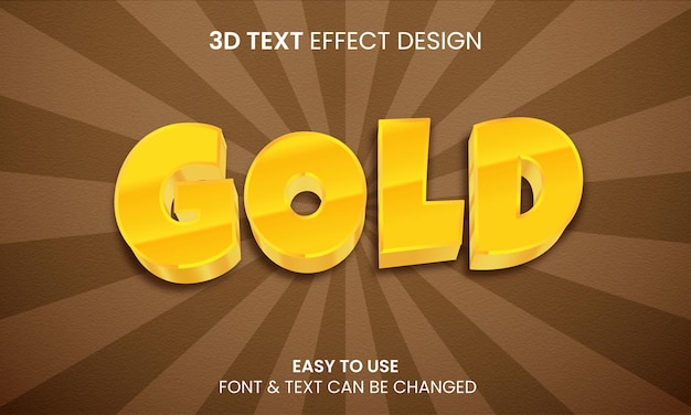 Editable 3d text effect