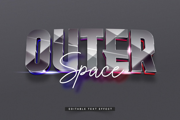 Editable 3D Trendy Futuristic Text Effects