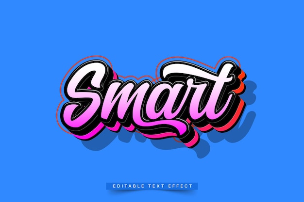 Editable 3D Trendy Lettering Text Effect