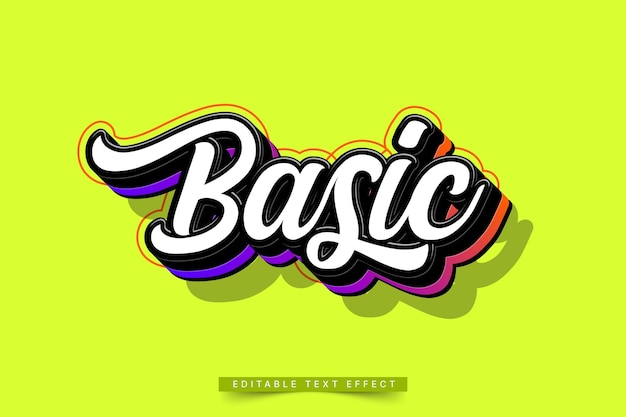 Editable 3D Trendy Lettering Text Effect