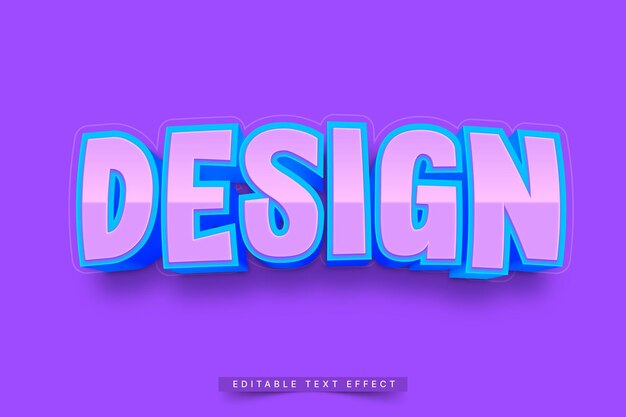 Editable 3D Trendy Lettering Text Effect