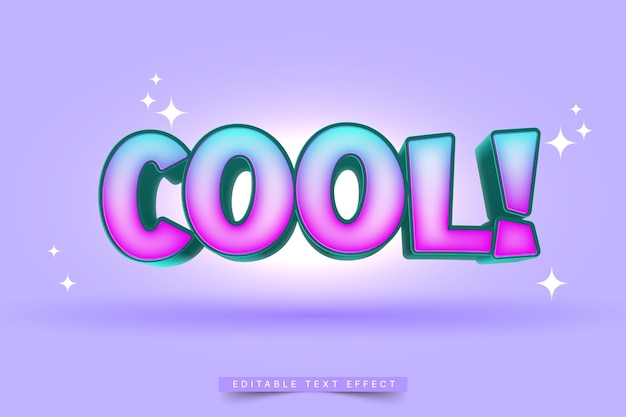 Editable 3D Trendy Lettering Text Effect