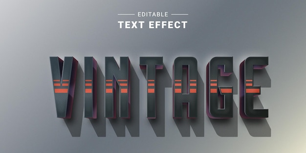 Vector editable 3d trendy text effect