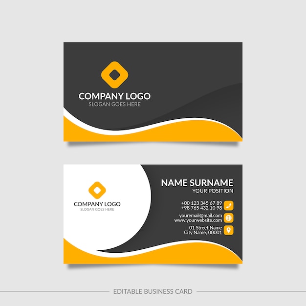 Editable abstract business card