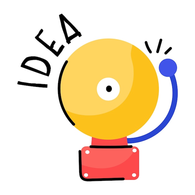 An editable animated sticker of bell