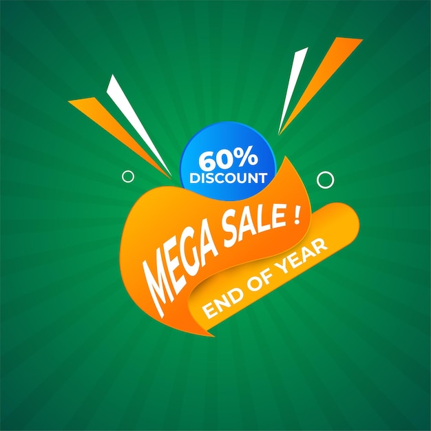 Editable big sale offer template vector. Mega sale, Super sale special online shopping