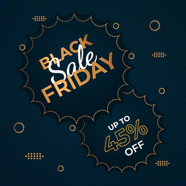 Editable Black Friday Sale banner design template vector illustration