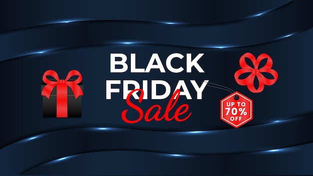 Editable Black Friday Sale banner design template vector illustration