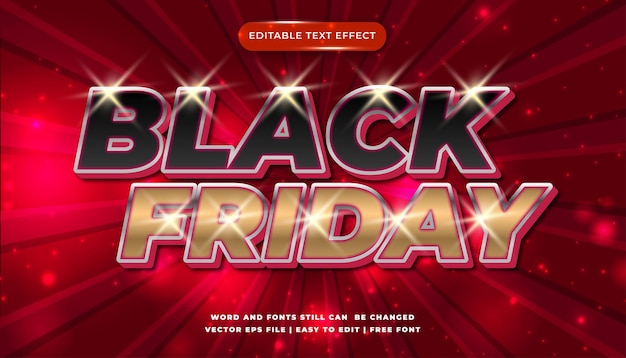 Editable black friday text effect