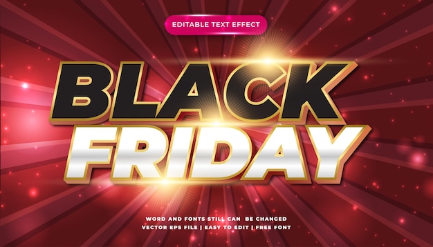 Editable black friday text effect