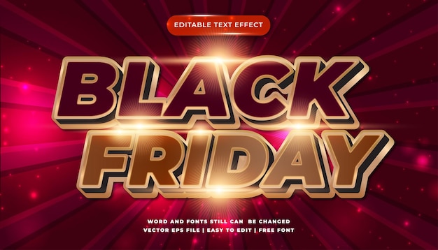 Editable black friday text effect