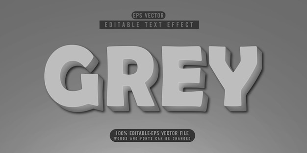 Editable bold grey text effect