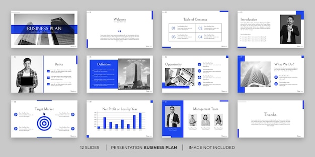 Editable business presentation template