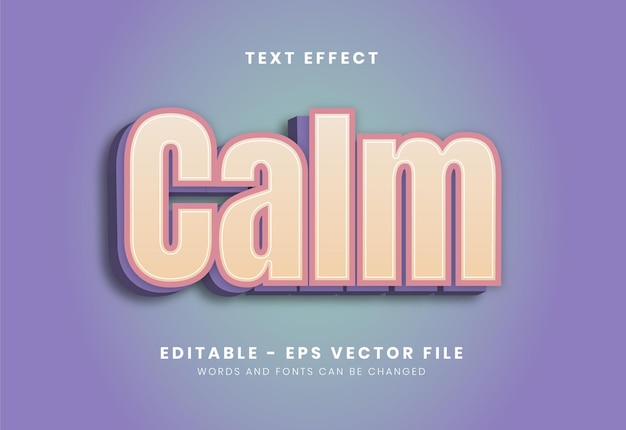 editable calm text effect