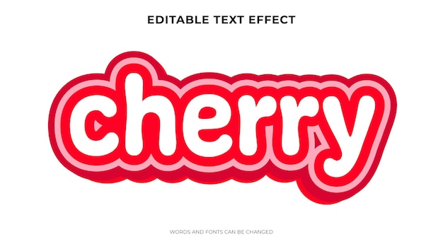 Editable cherry text effect