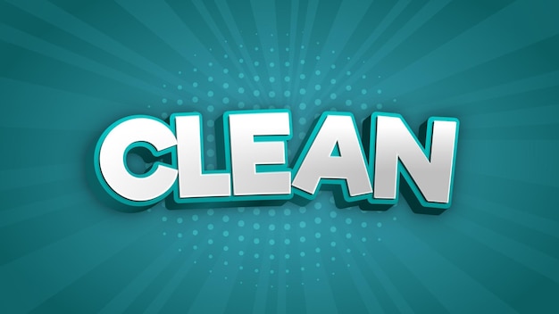 Editable clean 3d bold text effect background