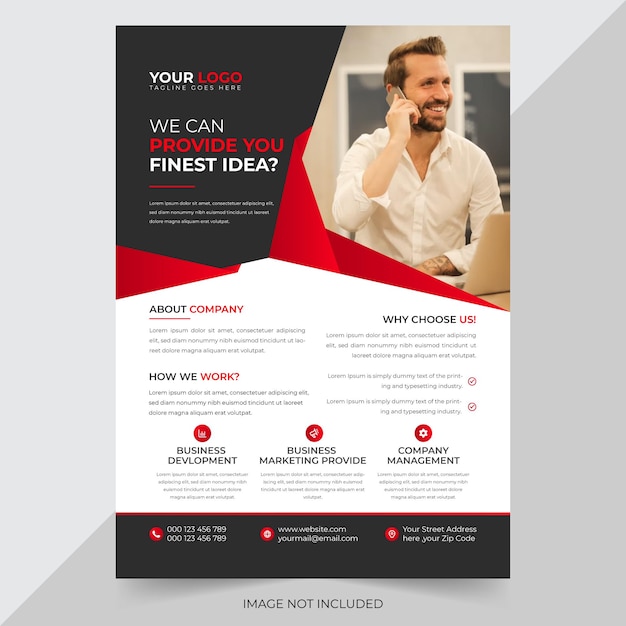 Editable creative corporate marketing business flyer design vector template