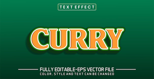 Editable Curry text effect