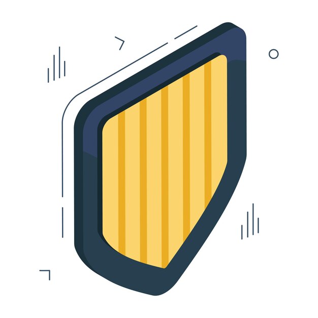 Vector an editable design icon of security shield