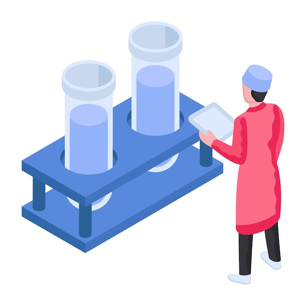 Vector an editable design illustration of sample tubes lab test