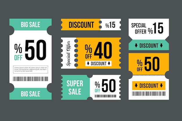 Editable discount price coupon