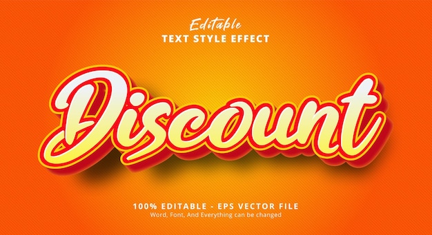 Editable Discount text effect template